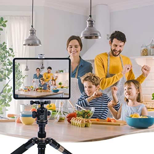 ARNARKOK Metalowy uchwyt na statyw do tabletu 7,9"-12,9" Ipad Clamp Uchwyt na iPada do statywu w obrotowym zimnym bucie, 2 Acra Swiss QR, Statyw do montażu na tablecie, Mocowanie iPada do nagrywania wideo