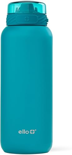 Miniatura 56 de Ello Cooper Twist - Botella de agua de acero inoxidable de 32 onzas con tapa para beber, a prueba de fugas, doble pared y aislada al vacío, lazo de