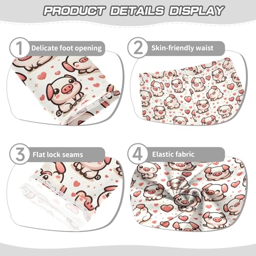 Cute Cartoon Pig Girls Leggings Kids Yoga Pants Athletic Tights Pants 4-10 Years3