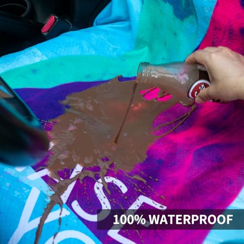 Image of Premium Microfiber Hooded Cloth Seat Cover - Automotive Seat Pads Universal Fit for Most of Cars - Waterproof Car Seat Protectors Fit for Athletes Workouts Swimming Running Boxing Yoga Hiking