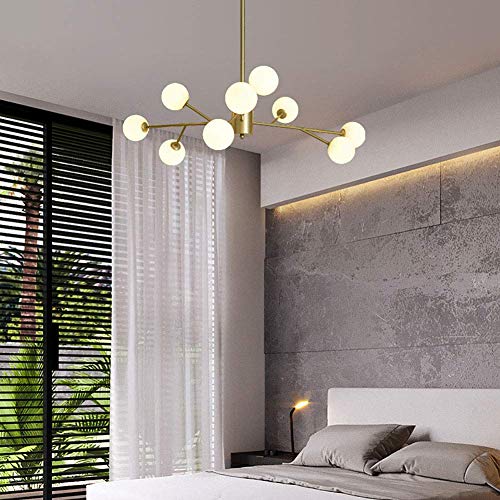 Lustre sputnik doré moderne éclairage suspendu 18 lumières - 4