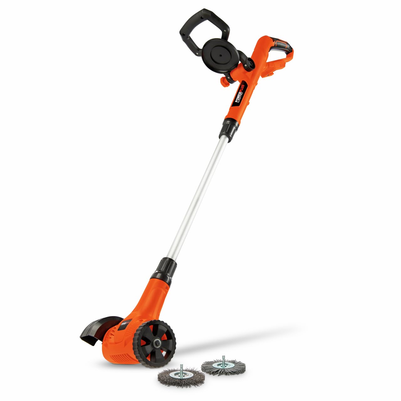 Powerplus Dual Power POWDPG8060-20V - Extractor de malas hierbas con batería y cargador sin batería y cepillo de acero y nailon