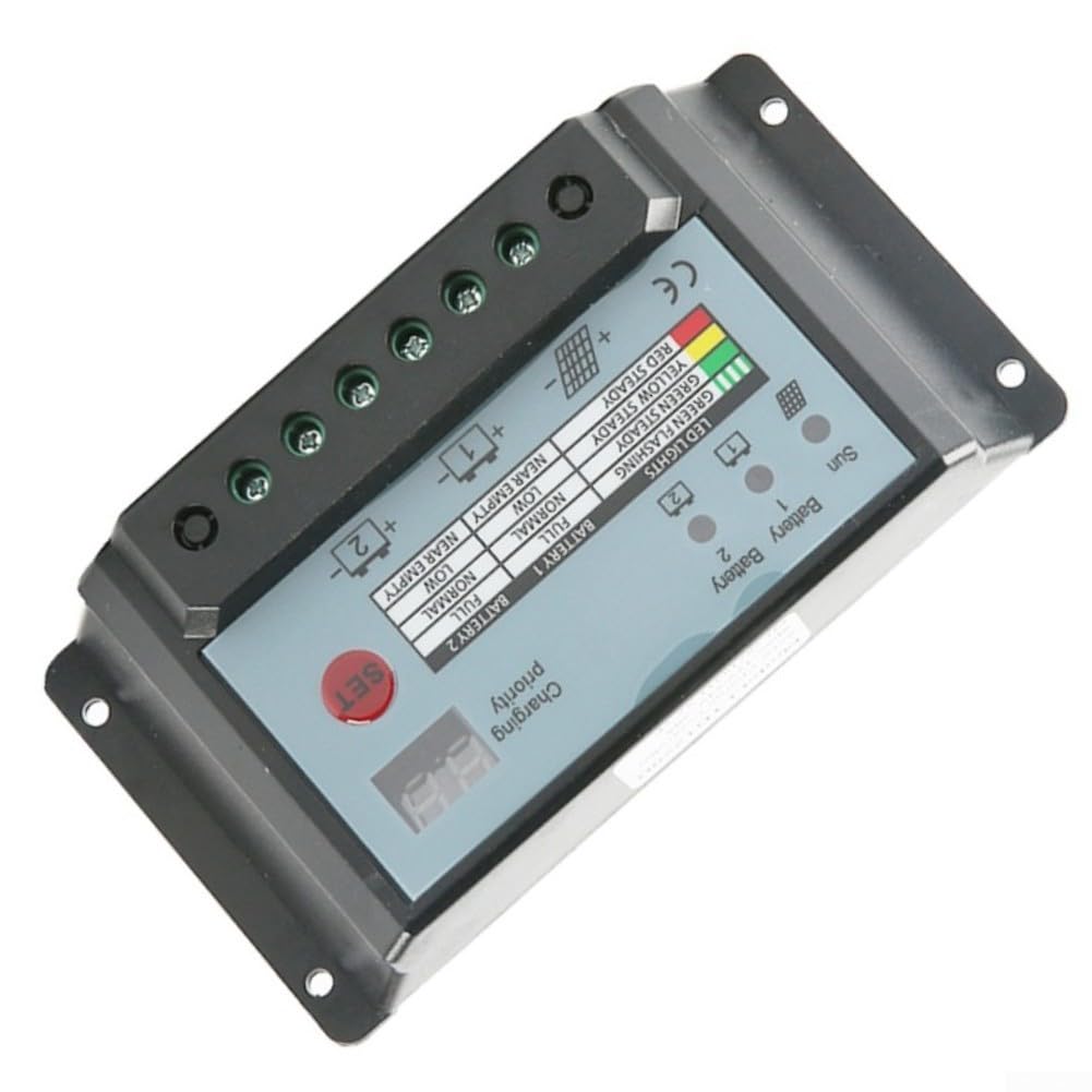 Régulateur de charge solaire double 12/24 V 30 A pour protection PWM (20 A)