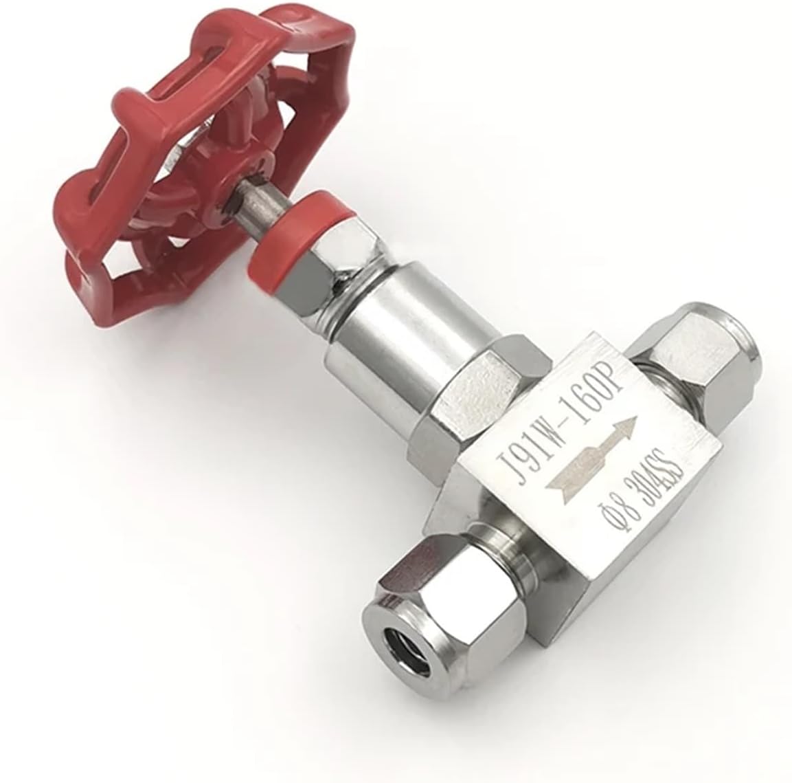 304 Stainless Steel Ferrule Needle Valve J91W-160P Ferrule High Pressure Straight Through Globe Valve(OD 10mm)