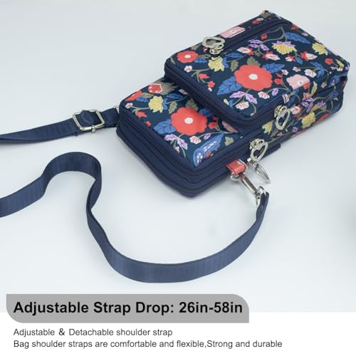 Image of JANKS Small Crossbody Bag for Women - Mini Phone Purses with Crossbody Strap and Wallet - Nylon Arm Bag
