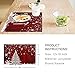 Naanle Christmas Placemat Set of 6 Christmas Tree with Snowflake Heat-Resistant Washable Table Place Mats for Kitchen Dining Table Decoration