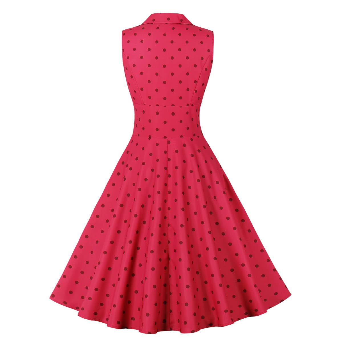 Robe de cocktail vintage années 1950 et 60 - Sans manches - Avec ceinture
