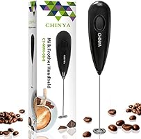 CHINYA Milk Frother Handheld Battery Operated Electric Foam Maker for Coffee, Lattes, Cappuccino, Matcha and Hot...