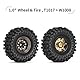 INJORA Schwarze Beschichtung Messing 1.0 Beadlock Felgen-Reifen-Set für Axial SCX24 AX24 TRX4M FCX24 Upgrade 1/24 1/18 RC Crawler Car