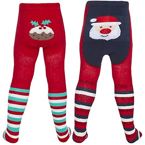 Tick Tock Baby Girls Festive Tights 2 Pack Cover