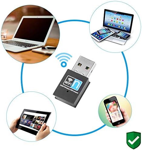 ElecMoga WiFi Dongle Adattatore USB WiFi 300Mbps 2 4GHz Mini Adattatore di Rete Wireless Supporta Windows 1087VistaXP2000Mac OS X 10 4 10 14 aggiornato