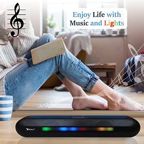 Enceinte-Bluetooth-50-avec-Lumieres-LED-Wireless-Haut-Parleur-Portable-Barre-de-Son-LED-Speaker-pour-Smartphones-Tablettes-Computers-Laptops-Art-Tech-Lab-noir Fil'Orient
