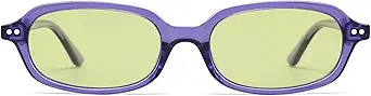 Retro Small Rectangle Sunglasses for Women Men Trendy Narrow Square Sunnies AP3729