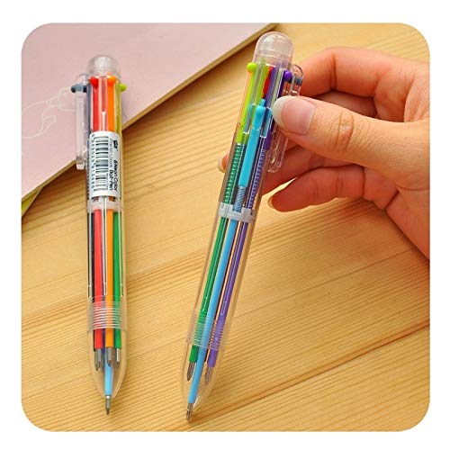 Office & School Supplies 5 PCS Multicolor Ballpoint Pen Multifunction 6 in 1 Colorful Stationery Creative School Office Supplies