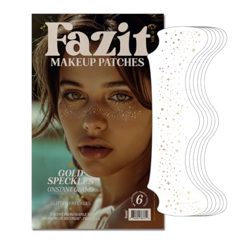 Fazit Makeup Patches - Gold - Face Glitter Makeup Speckles -...