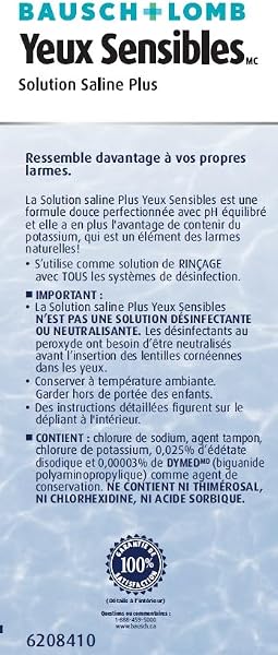 Bausch + Lomb Sensitive Eyes Saline Plus Solution, 355ml - 3