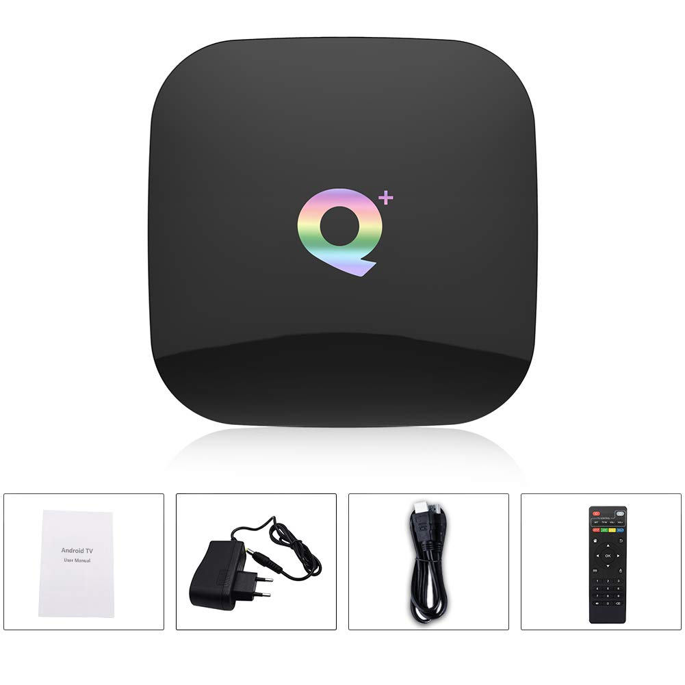 TUREWELL Q Plus Android 10.0 TV Box 4Go RAM 64Go ROM H616 Quad-Core cortex-A53 Support 3D 6K Ultra HD H.265 2.4GHz WiFi 10/100M Ethernet HD Android Box