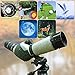 FEEMIC Upgrade 20-60x60 Waterproof Spotting Scope with Tripod, BAK4-45 Degree Angled Big Eyepiece(24mm), Optics Zoom 47-23.5M/1000M Spotting Scope for Target Shooting Bird Watching Hunting Wildlife