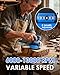 Random Orbital Sander 350W, 125mm Electric Sander with Active Dust Extraction, 10Pcs Sandpapers, 6-Speed 6000-13000 RPM, Hook & Loop Backing Pad for Woodworking/Polishing