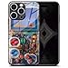 HosJiaJian Aesthetic for iPhone 17 Glass Phone Case | Vintage 80s Game Console Design - Black Soft Silicone Shockproof Cover