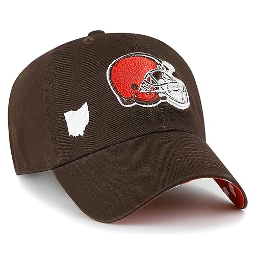 47 Women's Brown Cleveland Browns Confetti Icon Clean Up Adjustable Hat