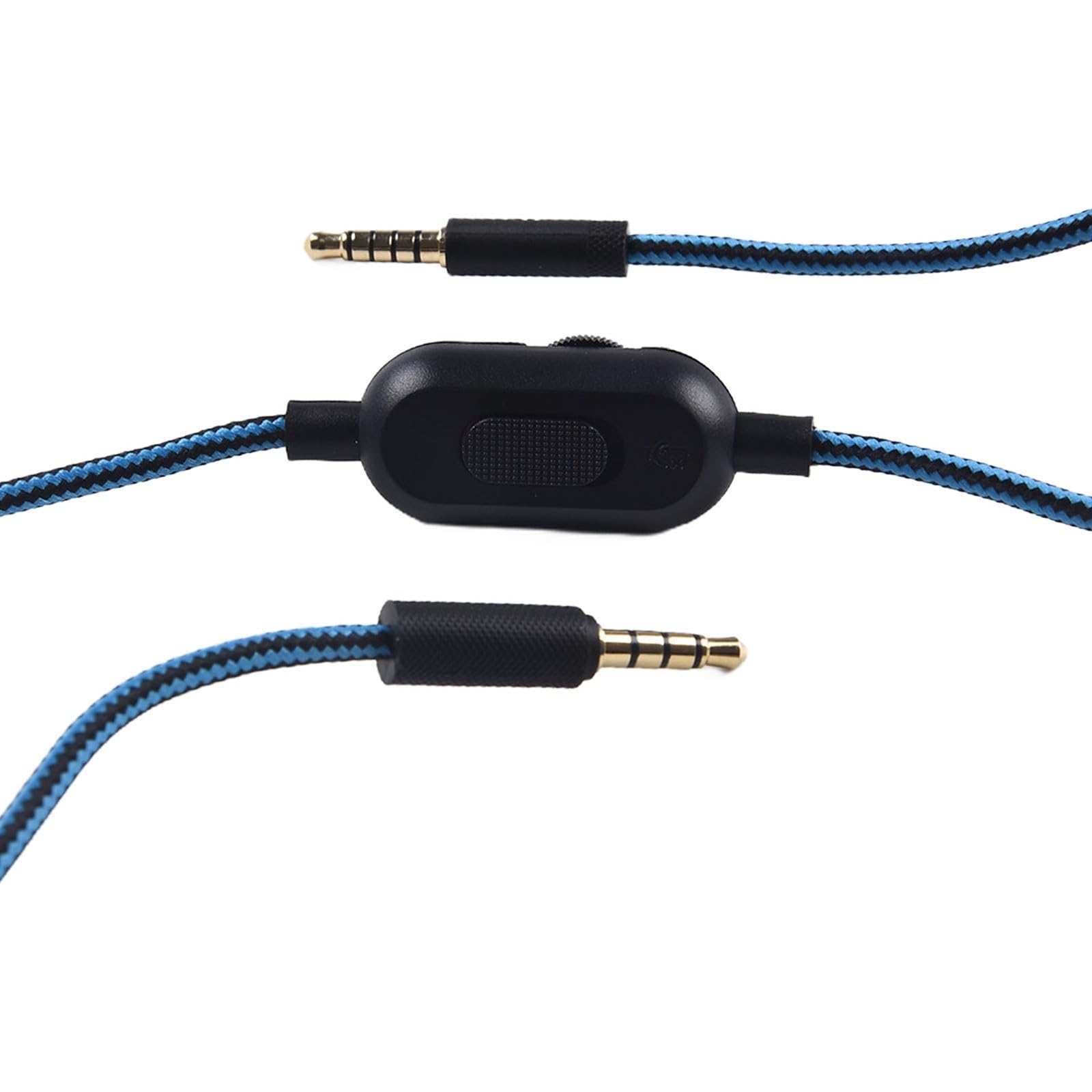 Câble auxiliaire de rechange pour casque Logitech G Pro X G233 G433 avec contrôle du volume et interrupteur muet, 2 m en nylon tressé