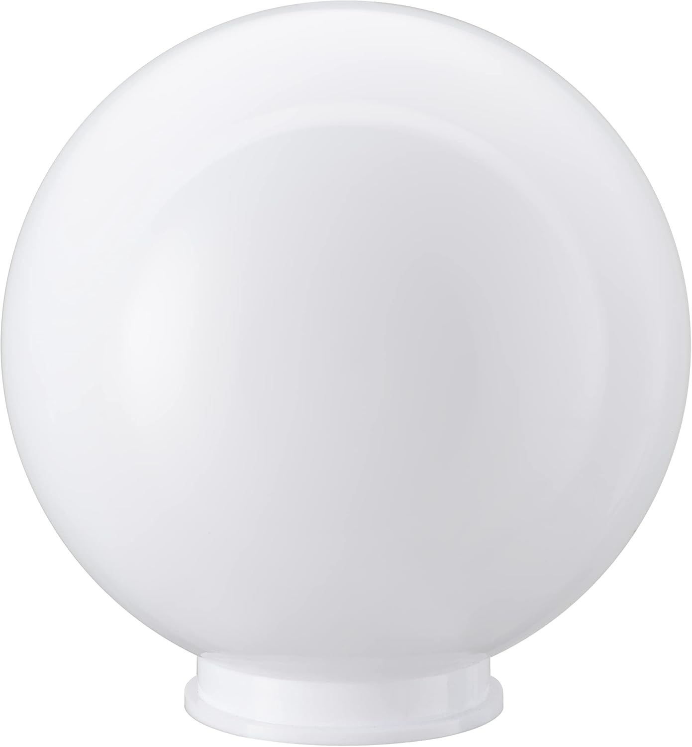 Aspen Creative 28002-41, 8" White Acrylic Replacement Lamp Post Globe with 3-3/4" Fitter Neck