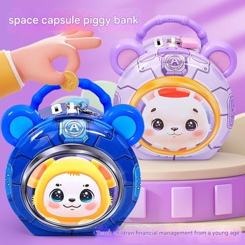 Image of Sajani Cute Cartoon Creative Portable Piggy Bank, Money Saving Box with Combination Lock, Mini Coin Bank Gifts for Boys and Girls, Best Return Gifts for Kids (Pack of 1) (Bunny)