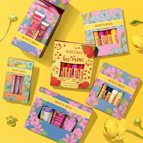 Burt's Bees Ideias para presentes de dia dos namorados – Conjunto de bálsamo labial para buquê de b