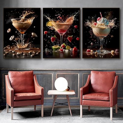 Impressions HD sur toile de cocktail XBTYKPB affiches sans cadre 21x30 cm