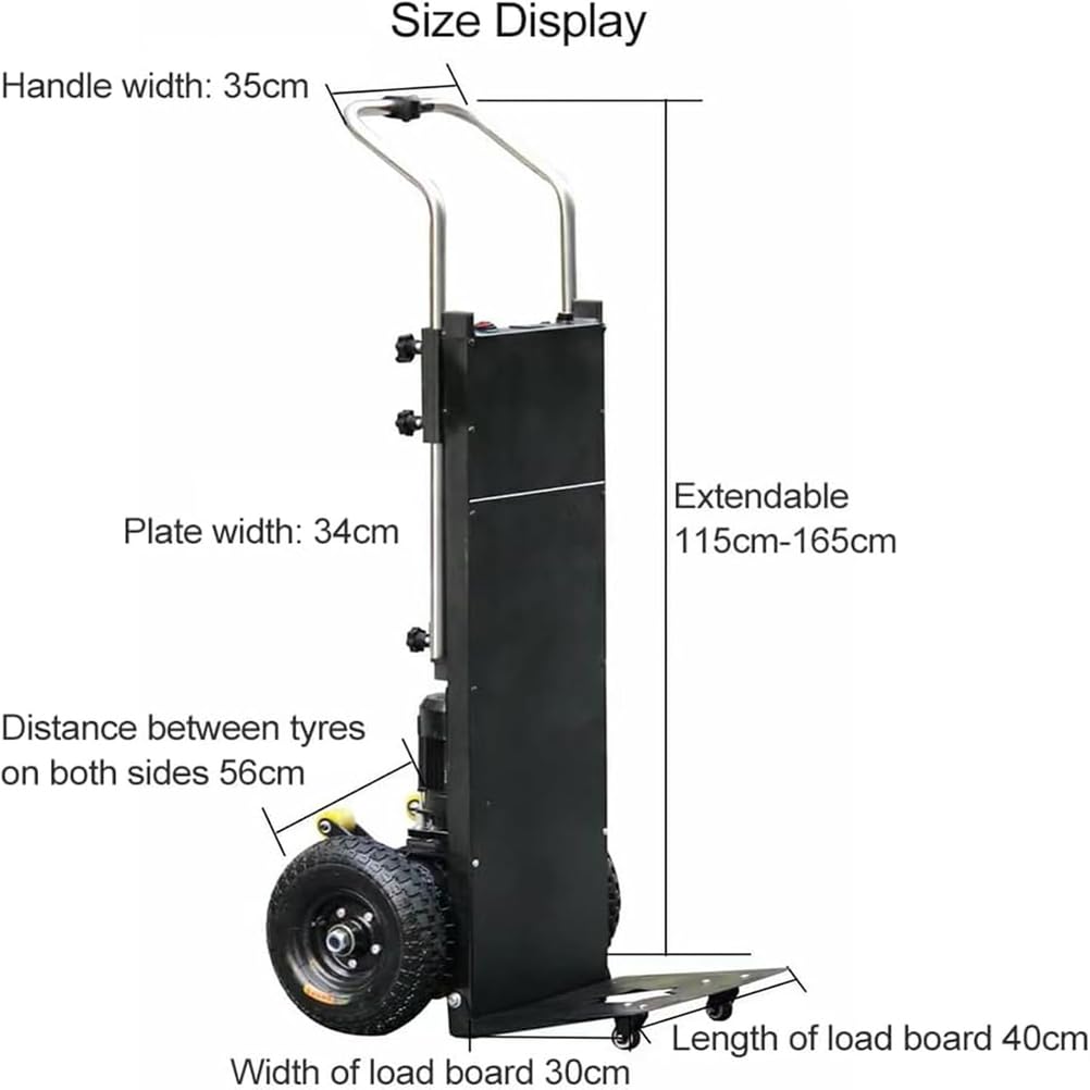 Carro Eléctrico para Subir Escaleras Duradero Carros para Subir Escaleras con Carga,Carretilla para Subir Escaleras Eléctrica Portátil Equipos Pesados Materiales De Construcción,01