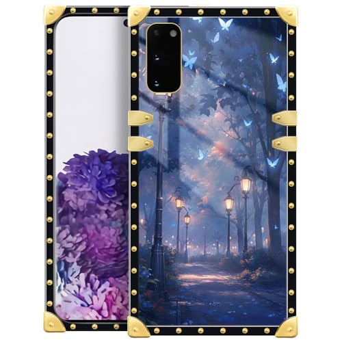DAIZAG Compatible with Samsung Galaxy S20 Case,Butterfly Light Trail Gold Decoration Soft Slim Anti-Scratch ShockproofProtective Case for Samsung Galaxy S20