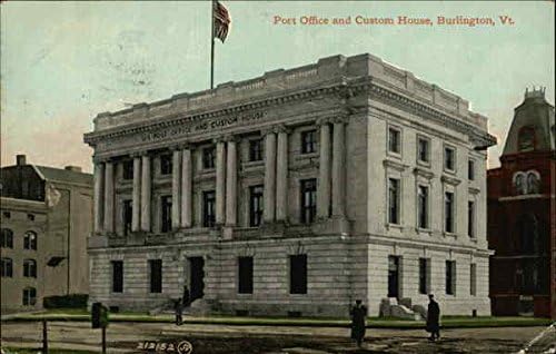 Post Office and Custom House Burlington, Vermont VT Original Antique Postcard