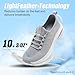Rollstep Wide Toe Box Shoes Women Extra Wide Width Sneakers Diabetic Air Cushion Road Running Shoes Ultra Light Wide Tennis Sneakers Gym Training Breathable Walking Shoes Grey 39