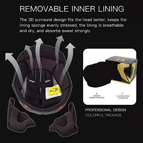 Aareg Bluetooth Modular Motorcycle Helmet Dot Approved Flip Up Full Face Integrated Anti-Fog Double Visor Helmet Street Bike Helmet Built-In Dual Speaker thumb #5