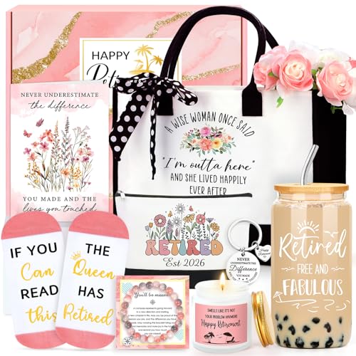 Image of Retirement Gifts for Women 2026 Cool Retired Gifts for Women Pink Funny The Queen Has Retired Gift Basket for Woman Unique Happy Retirement Decorations for Teacher Coworker Nurse Mom Boss Female Her
