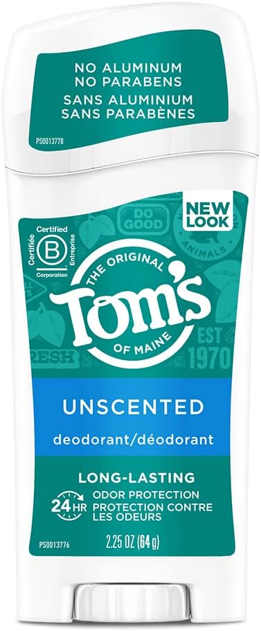 Tom's of Maine Natural Long-Lasting Deodorant, Unscented, 64g