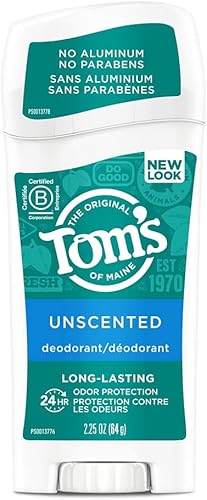 Tom 's of Maine Care Desodorante Stick,, sin perfume duradero, 2,25 onzas