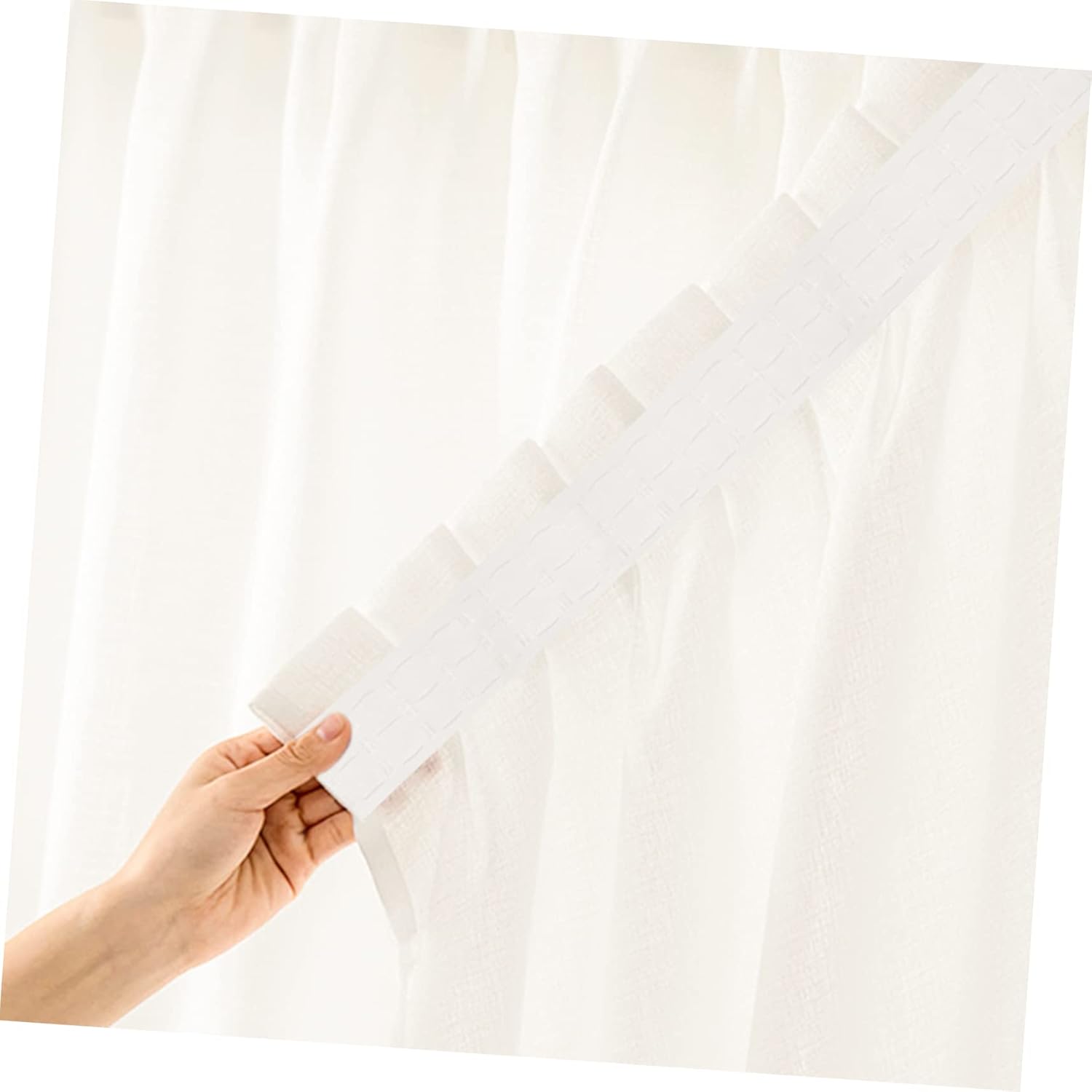 1roll Door Curtain Tape Soft Polyester Pleat Tape for Window Treatments and Curtain Accessory for Home