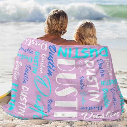 Personalized Blankets for Kids with Names Customized Blankets with Name for Adult Custom Blanket Gift for Birthday Christmas Valentines Day Gift