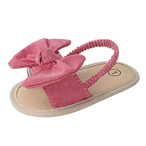 Toddler Girls Prewalker Baby Children Bow Sandals Solid Shoes Beach Baby Shoes Flip Flops Girls
