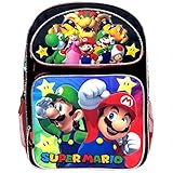 Super Mario Bros 16 Inches Large School Backpack
