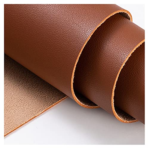 Tissu faux cuir marron rouge 138x200cm pour canapé et sièges auto