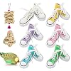 Bird Chewing Toys, 12 Pieces Parrot Sneakers Colorful Cotton Shredder Hanging Cage Bite Toys for Small Parakeets…