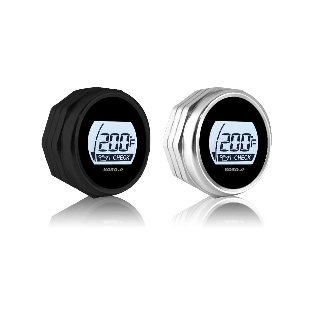 Black Oil Level Temperature Dipstick Lighted LCD Readout for Harley-Davidson
