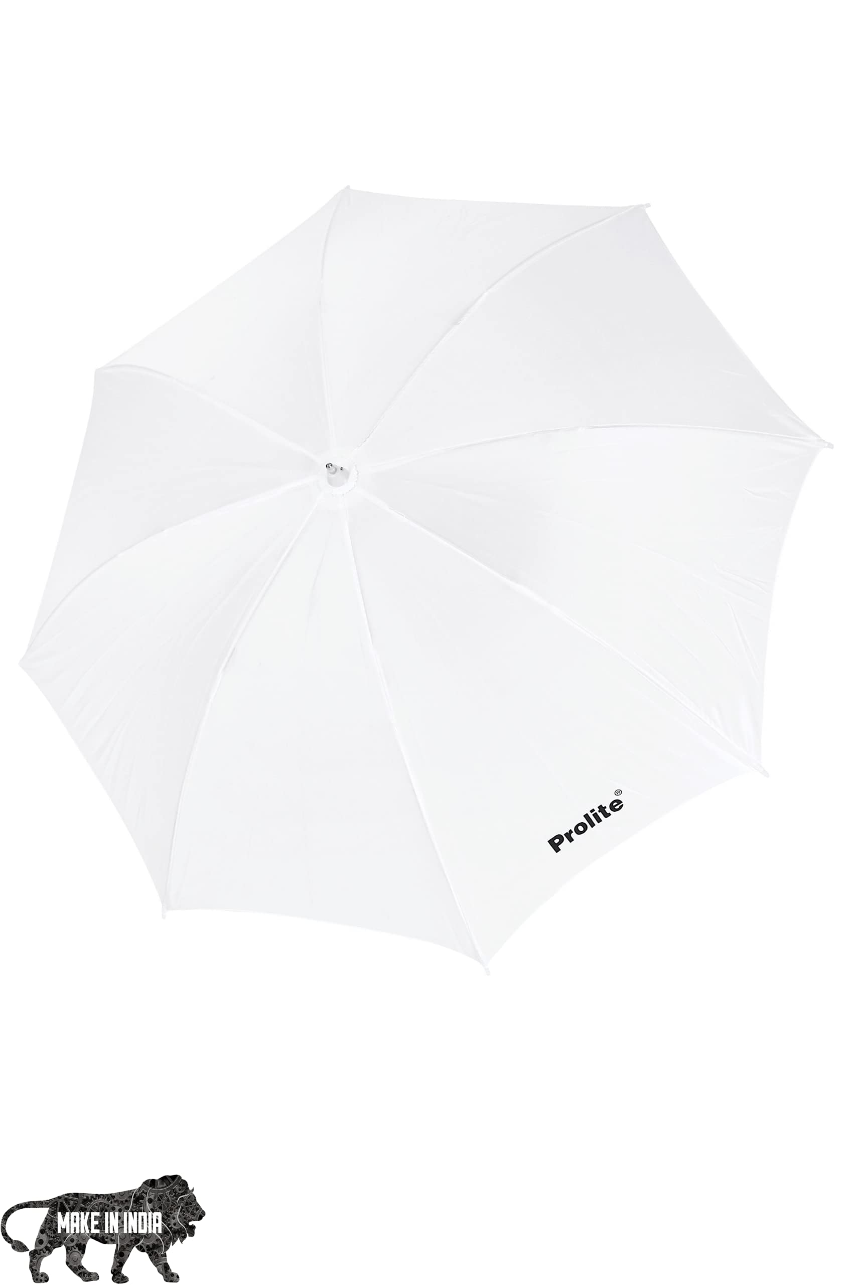 Prolite White Umbrella Diffuser (36-inch) for Photo & Video | Metal Body | for Studio Photography Speedlite Flash, Umbrella Clamps, Continuous Light (Sungun, Porta) Videography (White, Pack of 1)