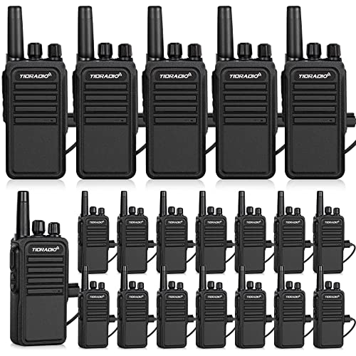 TIDRADIO TD-777S Two Way Radio USB Rechargeable 2200mAh 2 Way Radio Long Range Walkie Talkies 22 Channel VOX Security Walkie Talkies for Adults for Business(20 Pack)