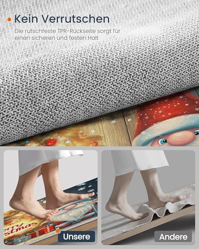 Décorations cadeaux tapis Noël entree interieur avec finitions soignées 60x90