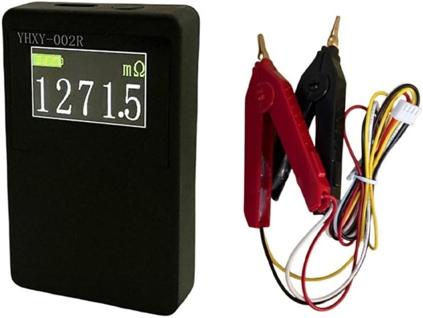 YHXY-002R DC Milliohmmeter Resistance Tester 0.03% Accuracy LCD Display 4-Wire Kelvin Test Tool 0.1 Milliohm-20 Ohm Range with Built-in Lithium Battery for Short Circuit Testing(Small)