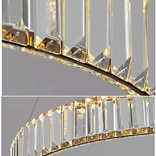 Lustre en cristal annulaire LED 50cm plafonnier de chambre - 6